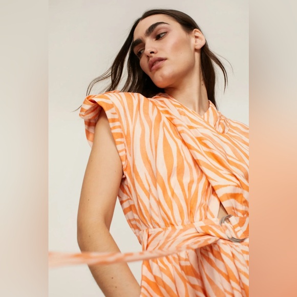 Derek Lam Cross Front Midi Dress • size US 2 (Italian 38) - Picture 4 of 14